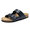 NAVY, variant on Bruno Marc Men's Cork footbed Sandal Beach Slides with Adjustable Buckle Straps