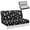 Dog Paw Print Pattern, variant on FUIALDOLG Snowman Candy Cane RV Dinette Cushion Covers Universal, Fit for Travel Trailer Camper, RV Jackknife Sofa Cover Suitable for Jackknife Sleeper Sofas