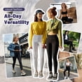 thumbnail image 6 of Hipuroga High Waisted Leggings for Women Ultra Soft Lounge Yoga Pants for Casual Black L, 6 of 6