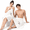 Cream-Mr and Mrs, variant on White Hubby and Wifey Polyester Fleece Oversized Bath Towel Set for Couples