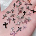 thumbnail image 4 of 10Pack/set 3D Cross Nail Charms Alloy Cross Charms for Nail Cross Nail Gems Acrylic Nail Art Decorations Supplies, 4 of 4