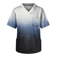thumbnail image 1 of Men's Short Sleeve V Neck Gradient Print Print Chest Pocket Carer Top S, 1 of 3