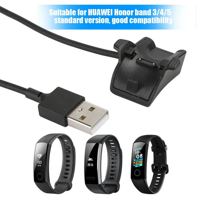 Cable de Carga de Brazalete, Cargador de Banda Inteligente Black Lightweight 1m/3.3ft Long Service Life Para Band 3/4/5