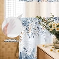 thumbnail image 3 of No Hook Shower Curtain, Blue Coastal Shower Curtains for Bathroom with See Through Top Window, Summer Beach Starfish Weeping Eucalyptus Ombre Waterproof & Washable Bath Curtain Standard 72"x72", 3 of 9