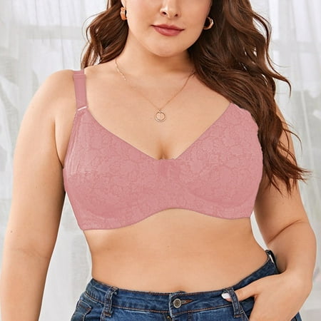 

Vedolay Women Lingerie Women s Full Figure No Bounce Plus Size Camisole Wirefree Back Close Sports Bra Red 44