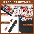 thumbnail image 6 of Mini 21" x 21" Mahjong Mat for Travel Patriotic Floral Border Frame American Flags Red White Blue Hibiscus Non-Slip Noise Reduction Mahjong Tiles for Dominoes Poker Card, 6 of 6