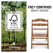 hauck Alpha+ Adjustable Wooden High Chair Set, Walnut