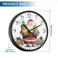 thumbnail image 3 of Voice Activated Clock with Glow Light 12 Inch Large Silent Wall Clock Battery Operated for Home Decor Santa Claus Holding Gifts, 3 of 8