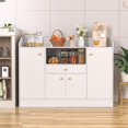 thumbnail image 2 of Piweml Sideboard Buffet Cabinet with Drawer, Modern Farmhouse Coffee Bar Station Table, Kitchen Storage Cabinet with Doors and Open Shelf Multipurpose Kitchen Sideboard for Dining Room, Livingroom, 2 of 9