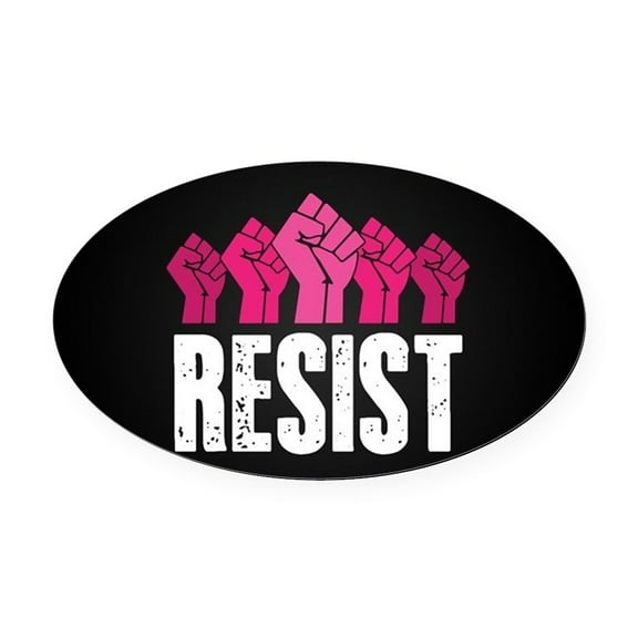 CafePress - Resist - Oval Car Magnet