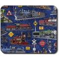 thumbnail image 1 of Art Plates brand Mouse Pad - Steam Locomotives (black), 1 of 1