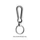 thumbnail image 5 of Kenally Llavero titanio lujo estilo Simple moda llaves anillos creatividad ligero pequeño Lockchain colección colgante Automoción decorativa y accesorios Gris Hebilla y presilla grises Kenally VI018052-02, 5 of 6