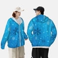 thumbnail image 4 of Xecao Winter With Snowflakes for Sun Shirt-A lightweight, Hoodie-Style Long-Sleeve UV Protection Garment Designed for Other Outdoor Activities. -X-Large, 4 of 7