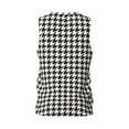 thumbnail image 3 of Easygdp Houndstooth Black And White Men's Mesh Basketball Jersey Quick Drying Sleeveless Shirts Fitted Muscle Tank Tops Sport Round Neck T-Shirt - Large, 3 of 9