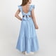 thumbnail image 1 of Odeerbi 4-15 Años de Las Niñas de Verano de Algodón de Lino Maxi Vestido Con Cuello Cuadrado de La Espalda de Arco Ruffle Tierrado Vestido de Línea A Para Las Vacaciones de La Playa de La Fiesta, 1 of 8