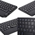 thumbnail image 3 of Teclado inalámbrico Bluetooth compacto de 59 teclas con panel táctil, compatible con múltiples sistemas, diseño delgado y elegante en color negro., 3 of 6