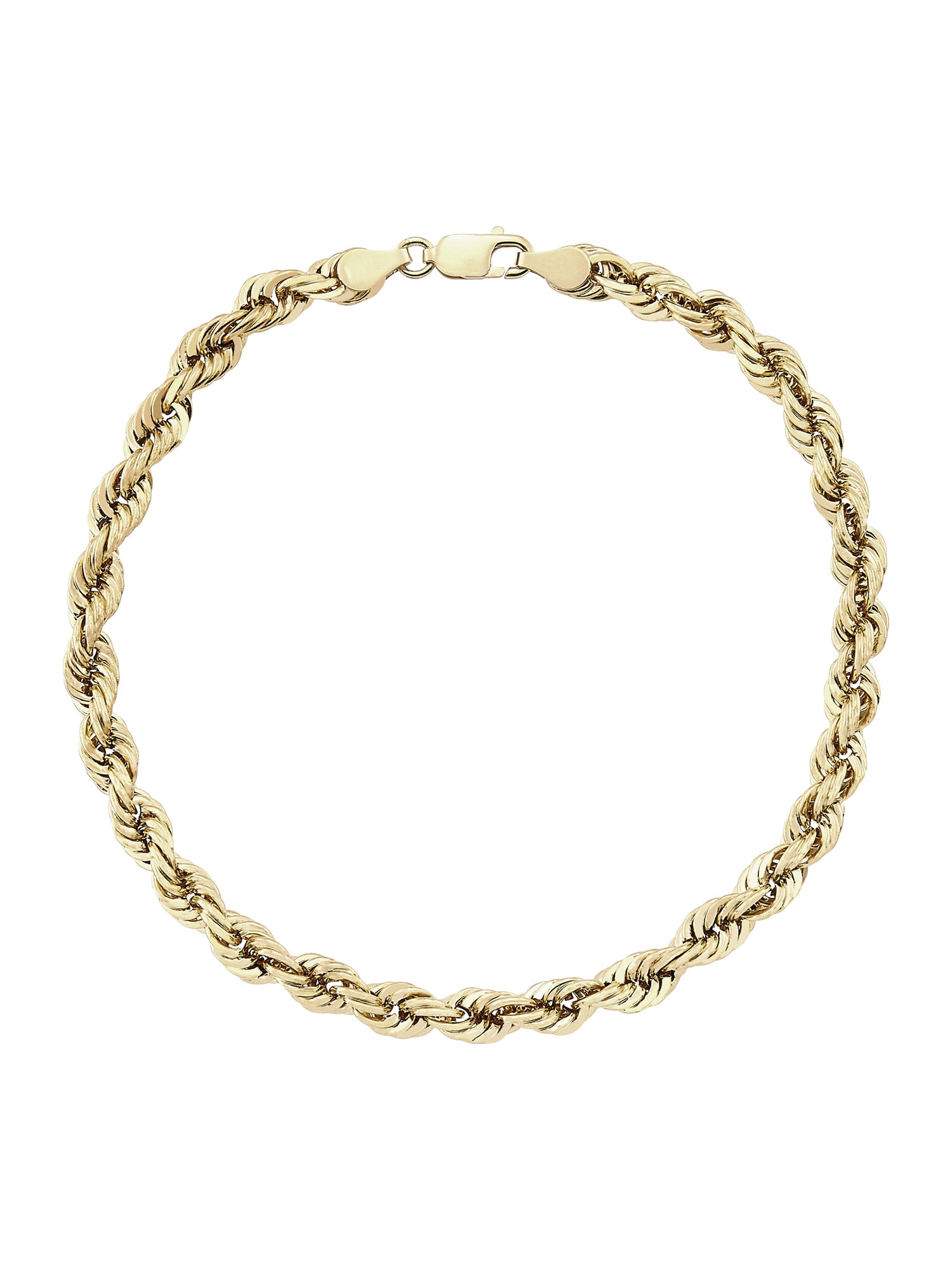 Brilliance Fine Jewelry 10K Yellow Gold 4.85MM-4.9MM Hollow Rope Bracelet,8.5"