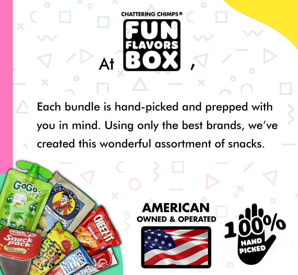 Fun Flavors Box Unique Sour Candy Variety Pack (70 Count) Gift for Candy Lovers