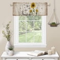 thumbnail image 3 of Valance for Window 54x18 Sunflowers Kitchen Curtains Valances Rod Pocket Short Toppers Treatments Living Room Bedroom Bathroom Use 1 Panel Vintage Letter Spring Bee Sunshine, 3 of 6