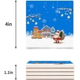 thumbnail image 3 of FMSHPON Merry Christmas Santa Claus Set of 4 Coaster for Drinks, Absorbent Ceramic Stone Coasters Cup Mat with Cork Base for Home Kitchen Room Coffee Table Bar Decor, 3 of 4