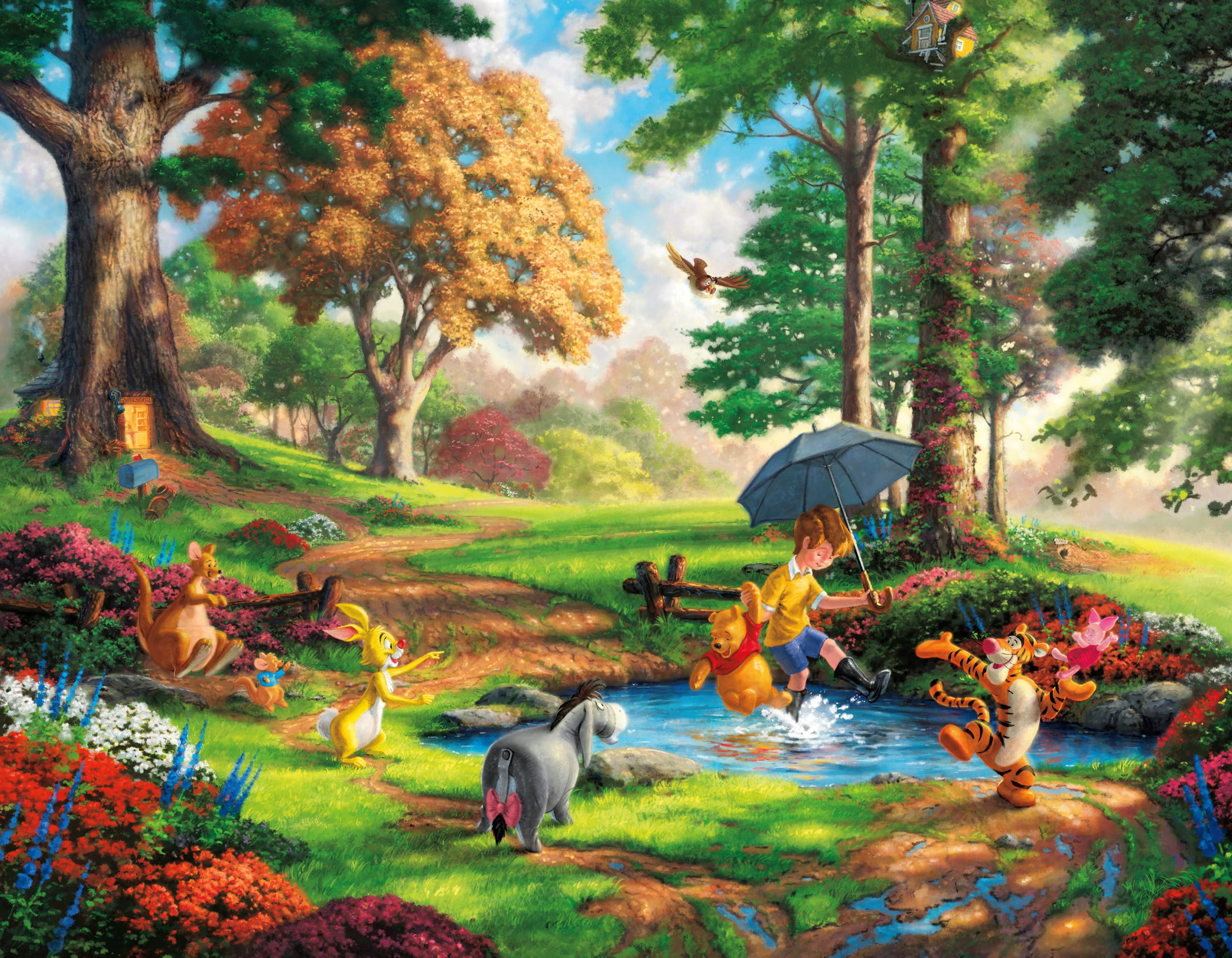 Ceaco - Thomas Kinkade - Disney - 4 in 1 Interlocking Jigsaw Puzzles