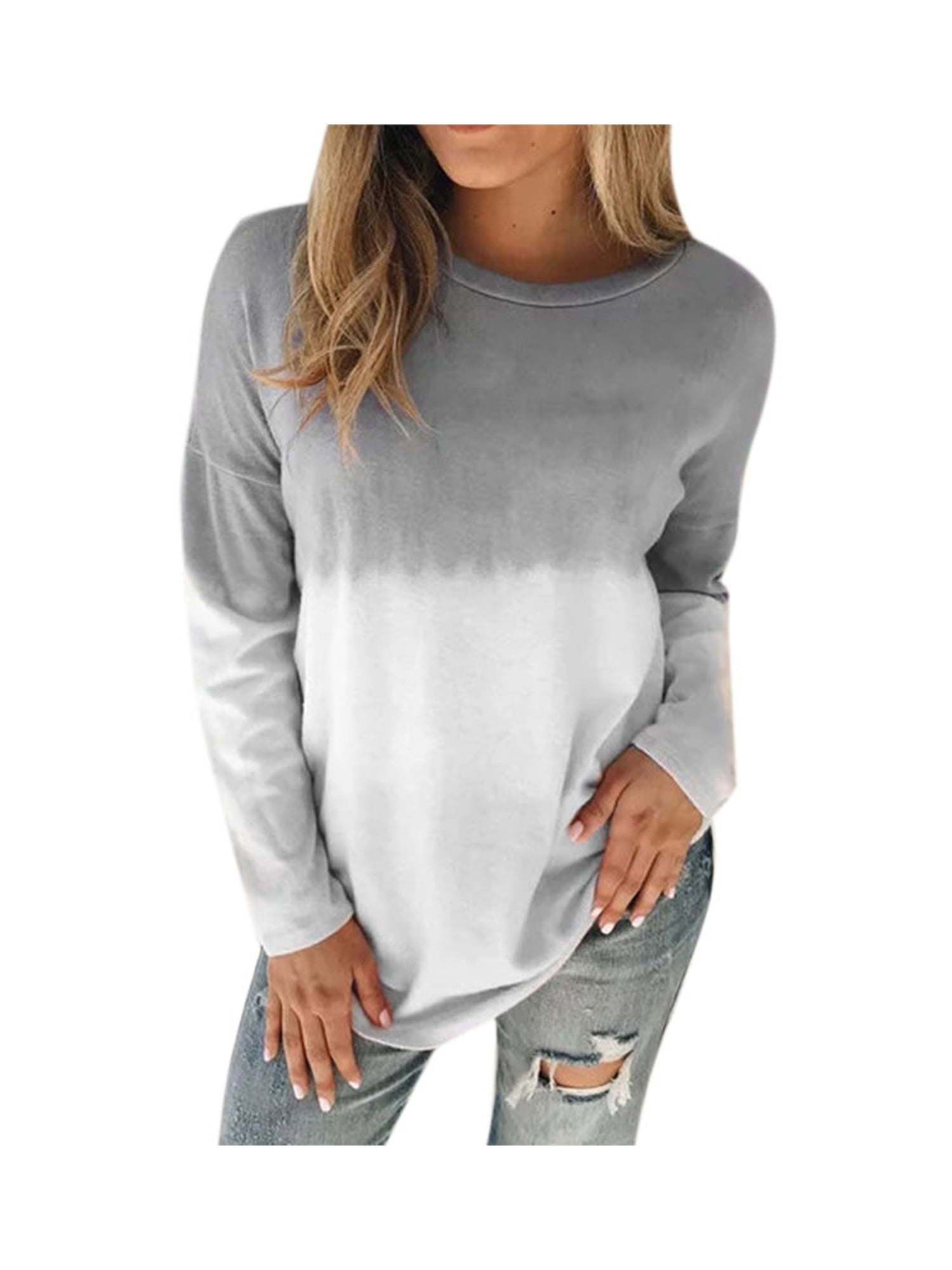 Women Pullover Long Sleeve Shirts Teen Girls Lace Pacthwork Sweatshirts Cross Tie Cute Sweater Blouse Tops Plus Size 