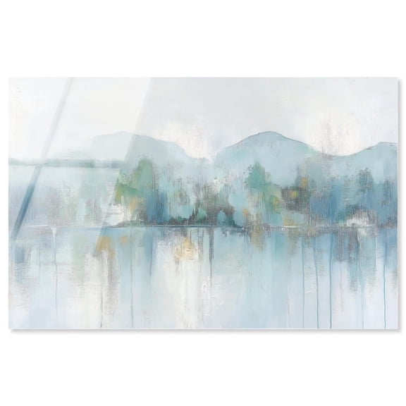 Mirrored Aqua Dream II Acrylic Teal Wall Art by Art Remedy, Ready to Hang, 15 x 10