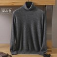 thumbnail image 1 of Autumn/Winter New Men's 100% Pure Wool Cold Resistant Clothing High Polo Collar Solid Color Pullover Fashion Sweater, 1 of 5