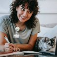 thumbnail image 2 of ID Avenue Retractable Badge Holder 32" Nurse Badge Reel Retractable for Pet Owners Doctors Nurses Teachers Students with 360° Swivel Alligator Clip Cute Badge Holder (I Love My Cat), 2 of 5