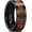 Black-Wood Inlay, variant on White Ceramic Wedding Ring for Men Women-6mm Width Dome Style with Multifacted Polished Promise Rings Comfort Fit Size 10