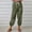 Army Green, variant on WXLWZYWL Womens Casual Pants Wide Leg Baggy Tapered Capri Drawstring Elastic Waist Ankle Trousers with Pockets