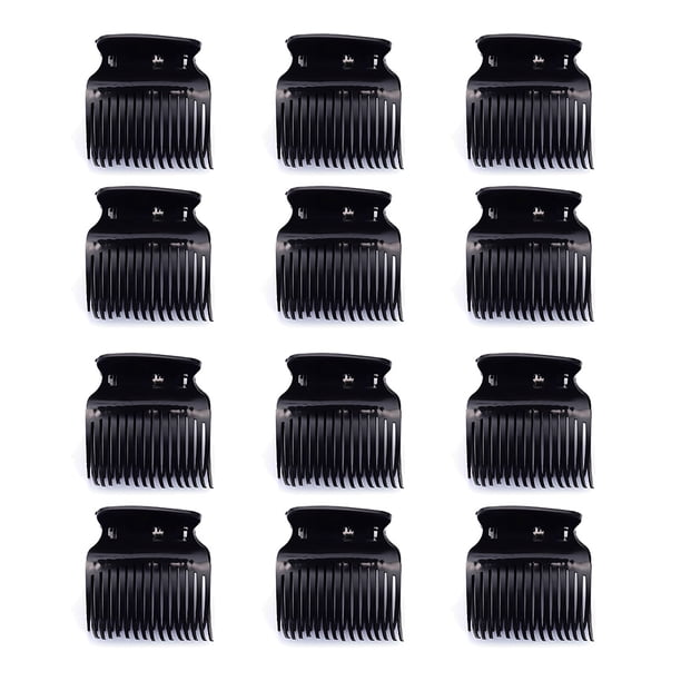 Qarigey Pinzas de aislamiento permanente para salón de belleza, 12 Uds., rizador de pelo elástico, pinzas en forma de garra, herramientas de Accesorio para el cabello Negro Qarigey AP019149-01
