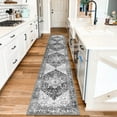 thumbnail image 2 of 2'x10' Runner Rugs, Yamaziot Vintage Washable Hallway Rug Runner with Rubber Backing, Non-Slip Distressed Carpet Floor Mat for Bedroom, Kitchen, Laundry, Entrance, 2 of 7
