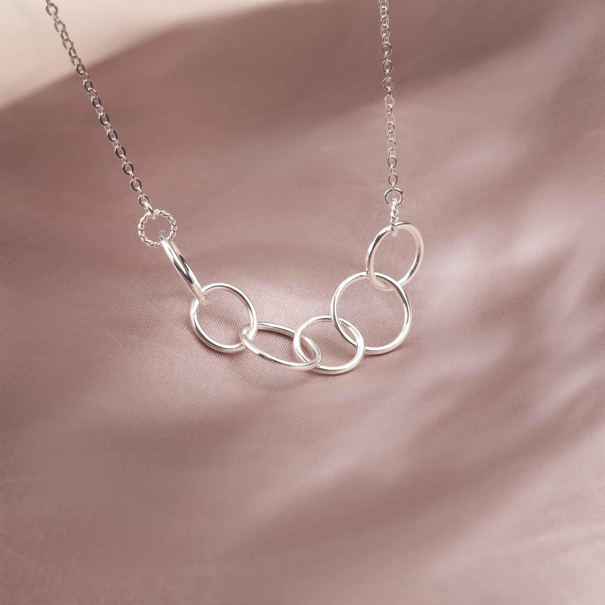 Anavia Happy 60th Birthday Gifts for Women,925 Sterling Silver Necklace, Gifts for mom sixtieth birthday ideas -[6 Regular Circles, No Custom]