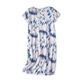 thumbnail image 4 of beishanbush Nightgowns for Women Cotton Sleep Shirts Womens Nightgown Short Sleeves Print Night Shirts Soft Sleepwear Clearance Nightgown, 4 of 4