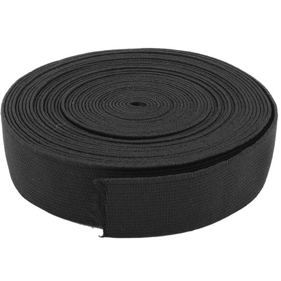 Unique Bargains Elastic Black Sewing Handicraft Band, 6 Yards