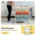thumbnail image 5 of Moccha 12-Drawer Rolling Storage Cart - Utility Cart on Wheels with Lockable Casters for Art Supply Paper Salon, Mobile Drawer Carts for Classroom Teacher School Office,, 5 of 8
