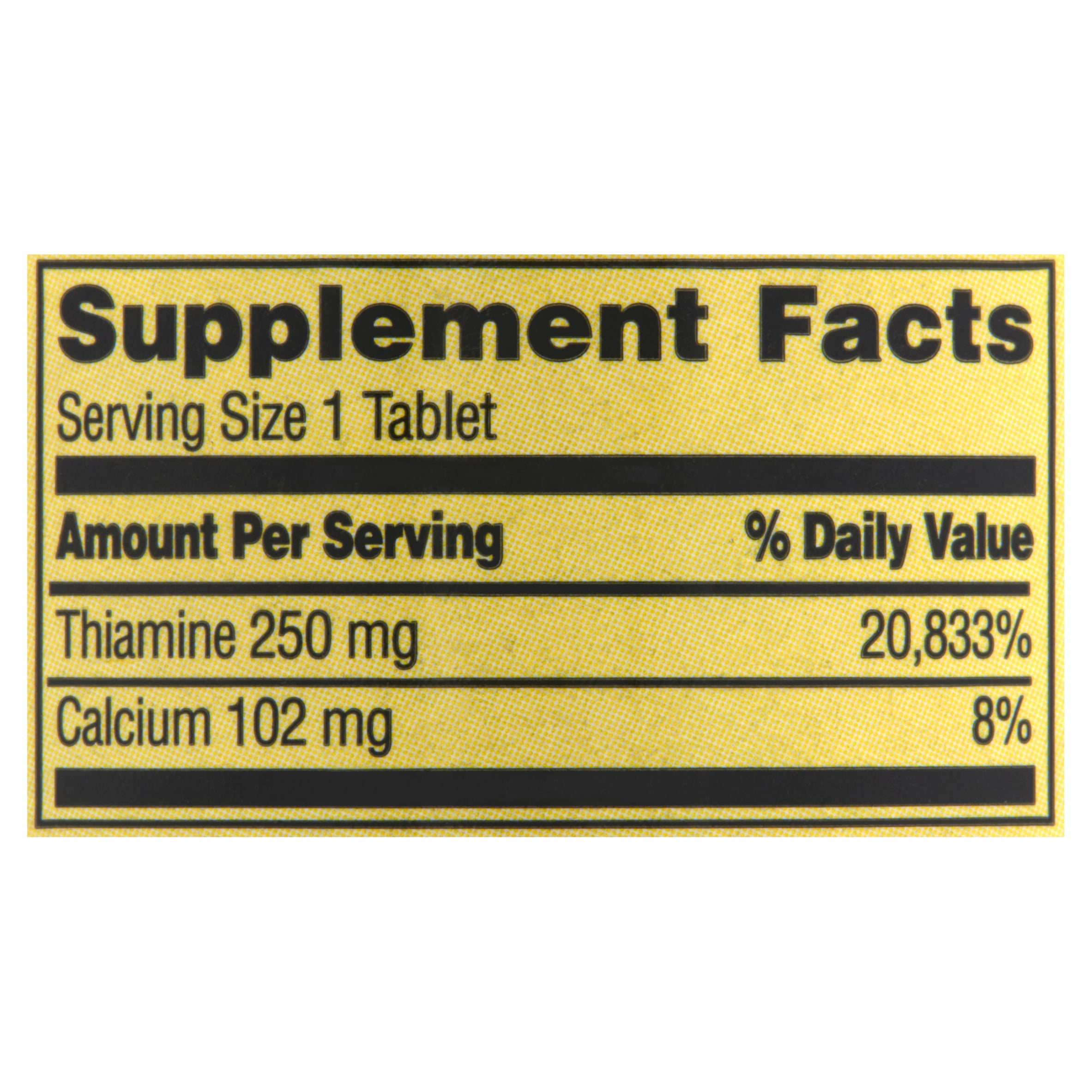 zaterdag Shinkan boter Spring Valley Vitamin B1 Supplement, 250 mg, 100 count - Walmart.com