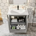 thumbnail image 3 of Eviva Moma 32 Inch Grey Bathroom Vanity with Black Metallic Legs, 3 of 7