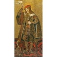 thumbnail image 2 of Master of the Visitation 11x18 Gold Ornate Wood Frame and Double Matted Museum Art Print Titled - Warrior Saint (1490-1500), 2 of 4