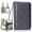 Gray, variant on RFID Passport Wallet with ID Card Organizer and Phone Pocket for Credit Cards Tickets