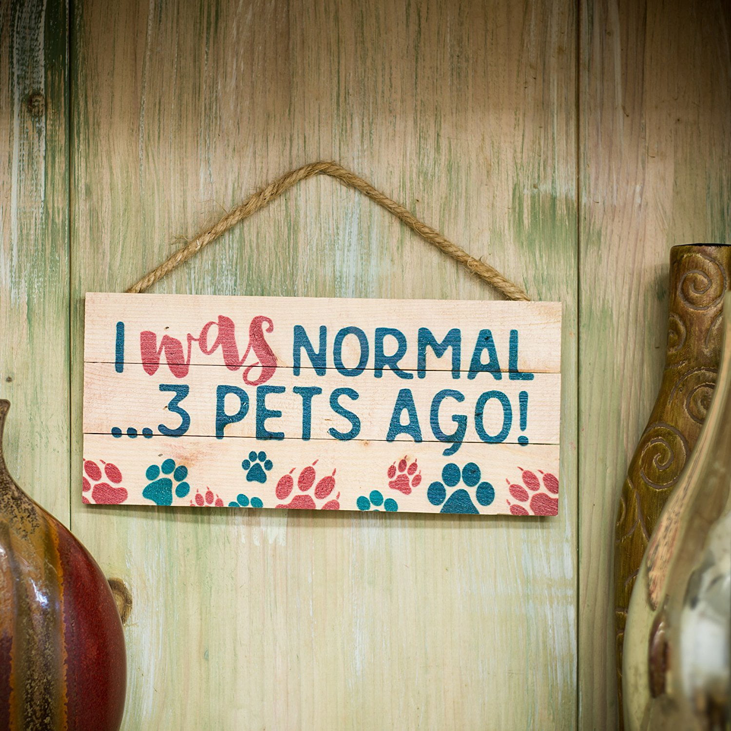 I was normal three kids ago wood hanging sign rustic home decore gift 