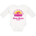 thumbnail image 3 of Inktastic Summer Enjoy the Sunshine Santa Monica California in Pink Boys or Girls Long Sleeve Baby Bodysuit, 3 of 5