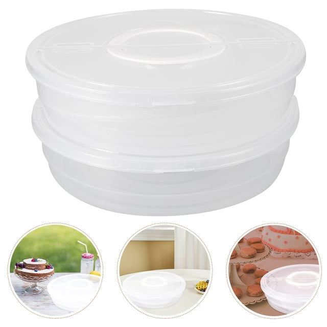 Raindrops 2 Pcs Contenants de Rangement pour Aliments Porte-Cupcakes avec Couvercle Compatible Réfrigérateur pour Restaurants