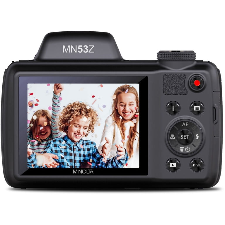 Minolta MN53Z 16MP Bridge Camera with 53x Optical Zoom (Black