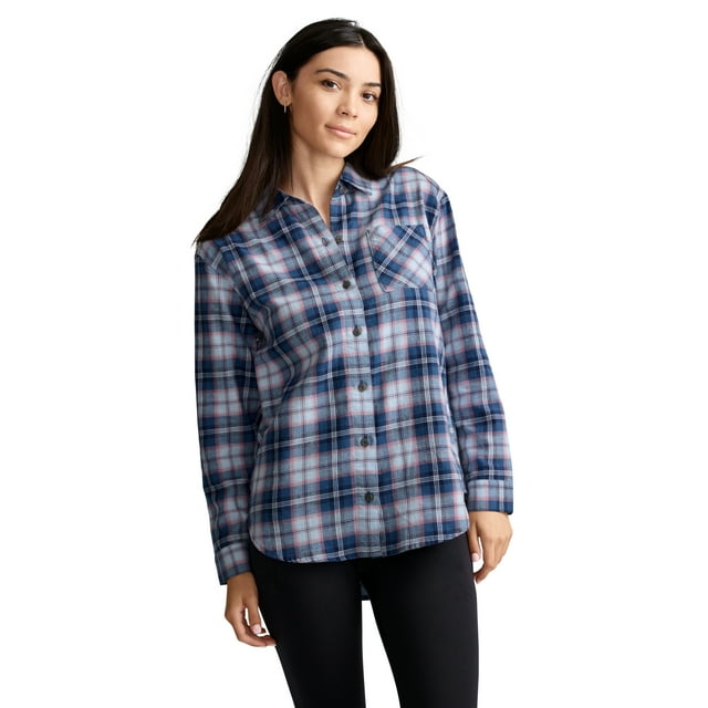 Jockey Chemise en Flanelle à Boutons pour Femmes