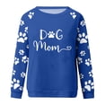 thumbnail image 3 of Cute Crew Neck Sweatshirts for Women Spring Fall Fashion Long Sleeve Graphic Print Pullover Tops Casual Workout Shirts(Blue,XL), 3 of 4