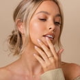 thumbnail image 2 of 14K Gold Plated Cubic Zirconia Stackable Ring | Marquise Eternity Band For Women | Plated Gold Stacking Ring High quality, 2 of 5