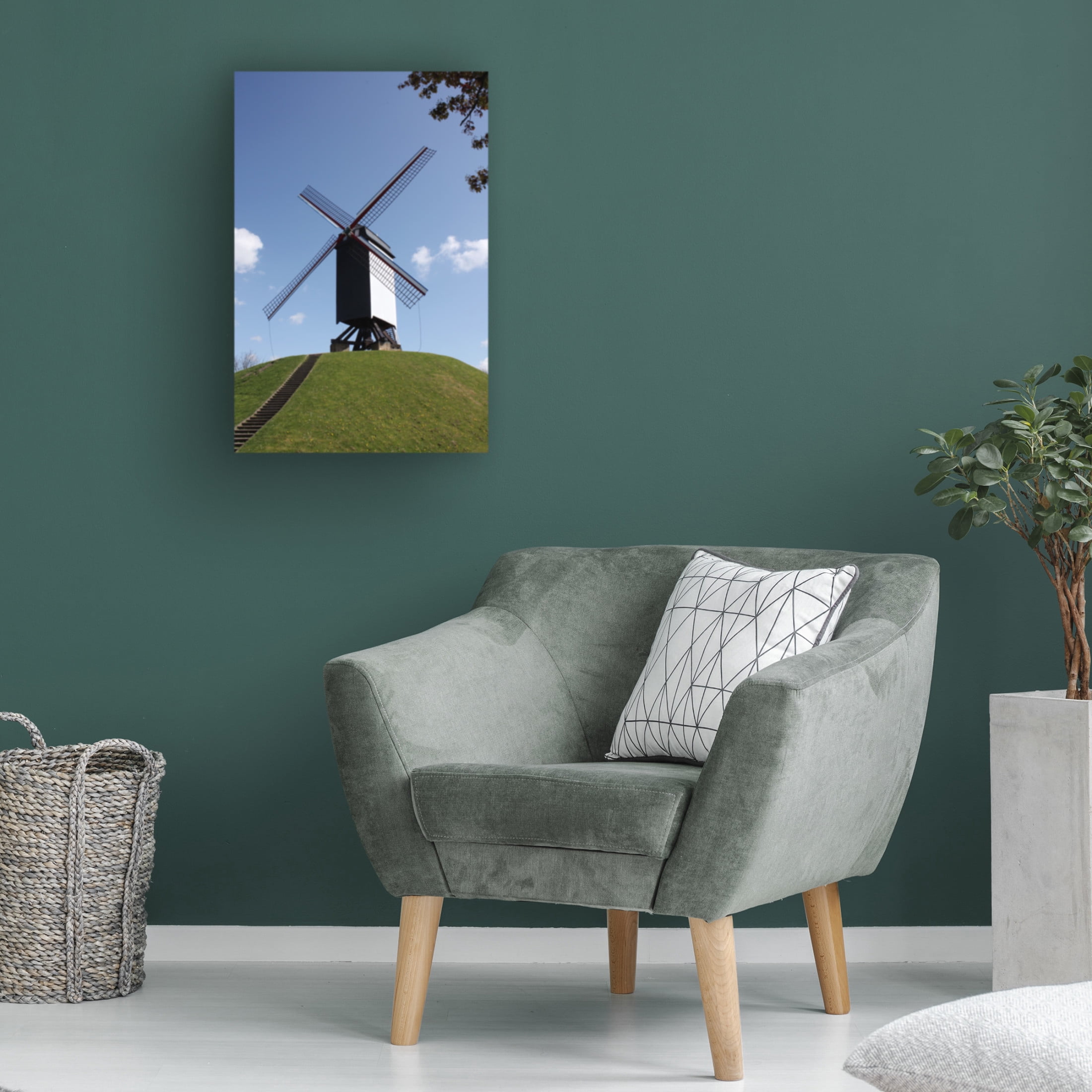 Canvas Wall Art - DANE 'Brugge 40' Wall Art for Living Room, Bedroom, or Office Décor by Trademark Fine Art - 16 x 24 Inches