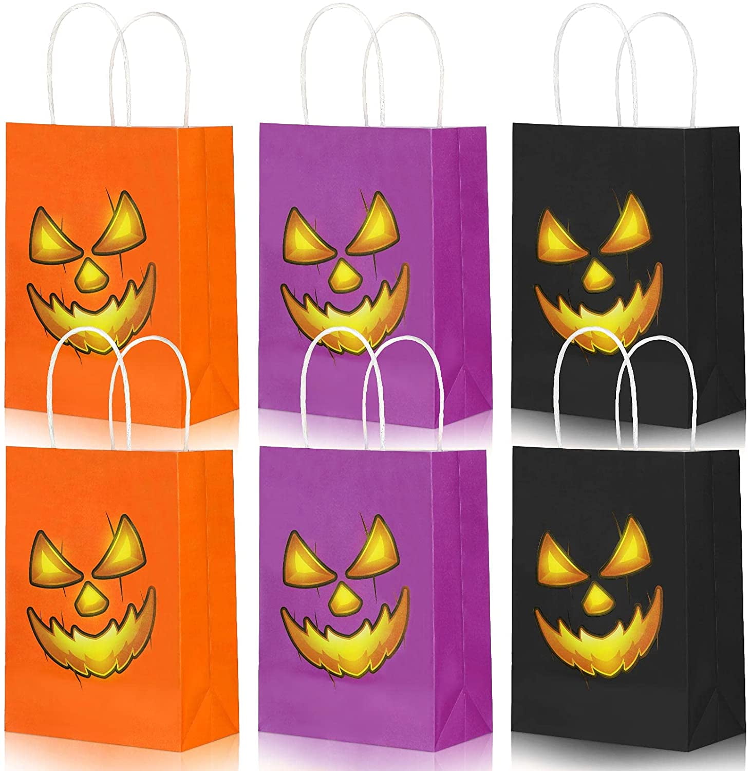 18 Pieces Halloween Candy Bags Halloween Paper Bags Halloween Pumpkin